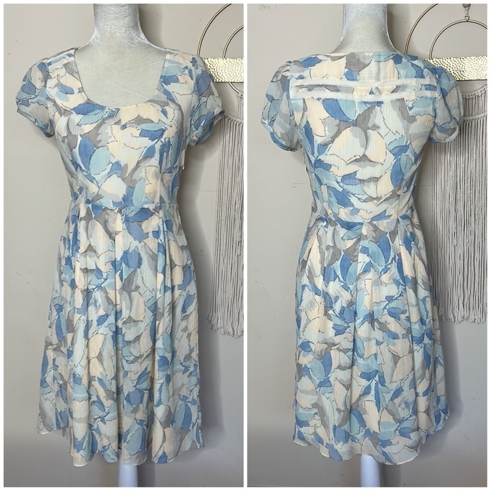 Anthropologie • moulinette seours Montserrat silk floral pastel dress